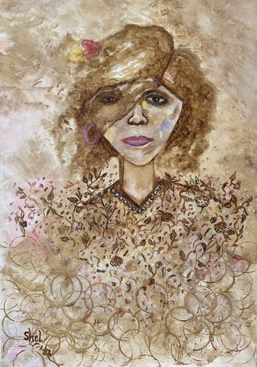 Print of Impressionism Women Mixed Media by Shelina Khimji