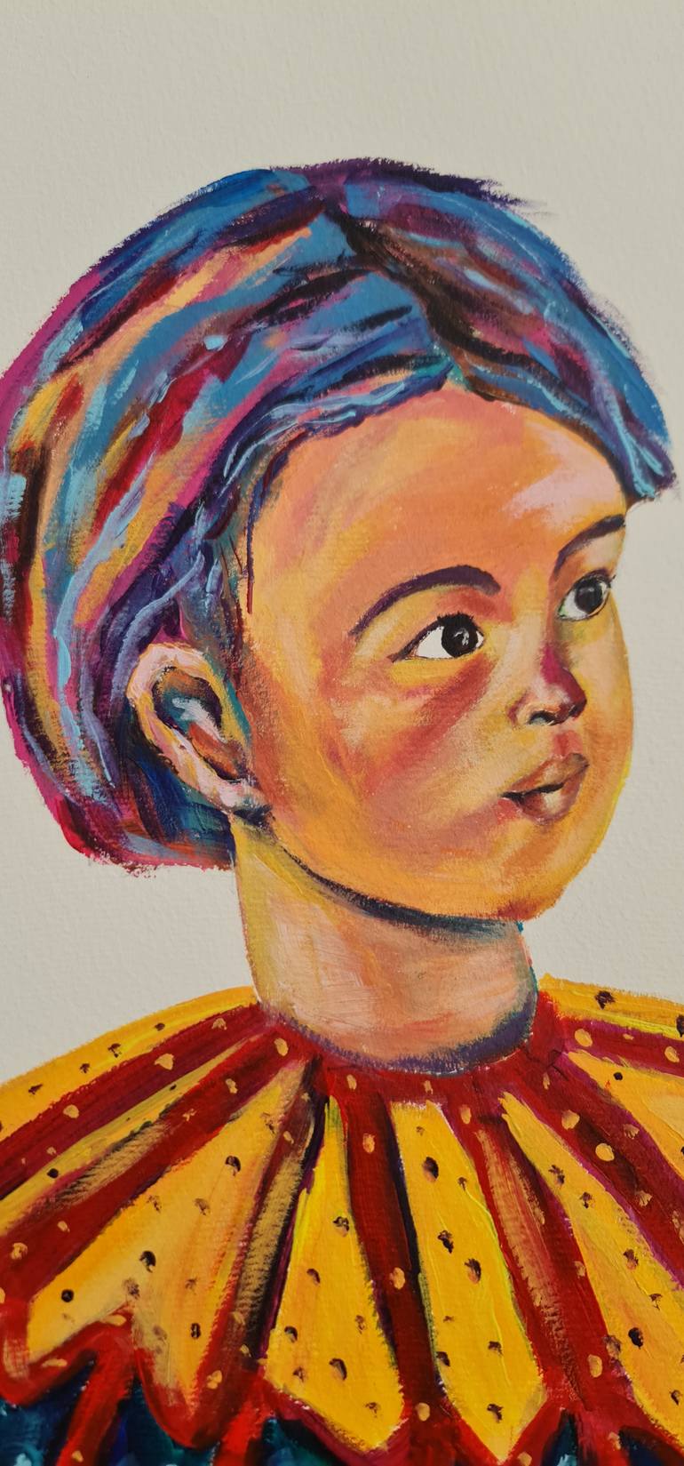 Original Expressionism People Painting by Eugenia Chicu Touma