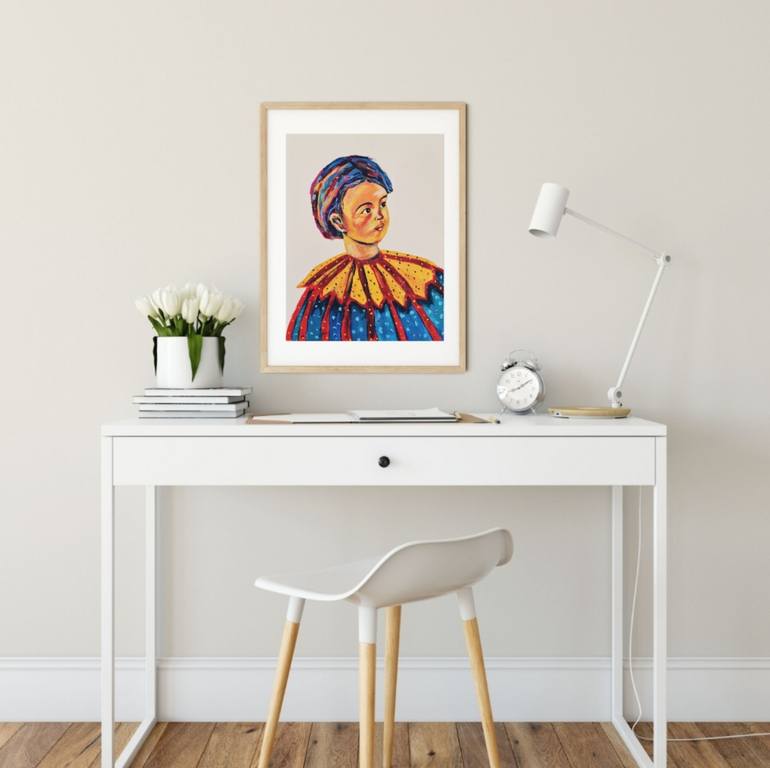 Original Expressionism People Painting by Eugenia Chicu Touma