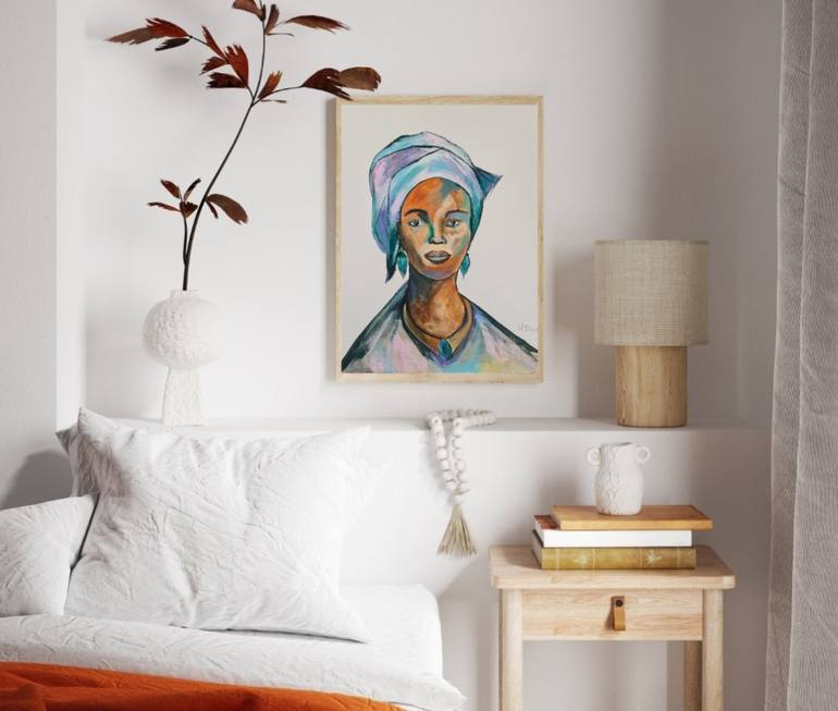 Original Expressionism People Painting by Eugenia Chicu Touma