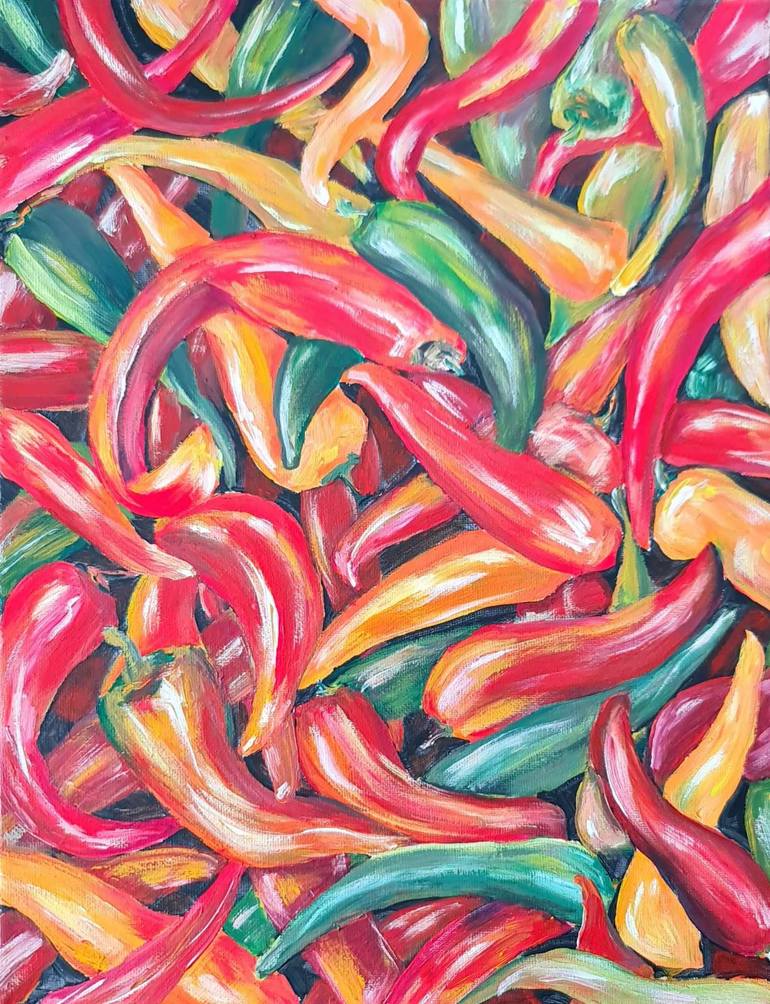 絵画 chilipepper'sPainting by YasuyoCorbett 絵画 chilipepper'sPainting by YasuyoCorbett Chilipepper's Painting
