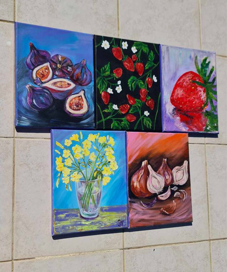 Original Impressionism Food & Drink Painting by Eugenia Chicu Touma