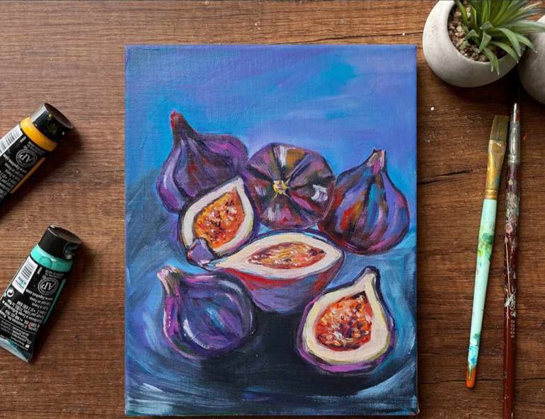 Original Impressionism Food & Drink Painting by Eugenia Chicu Touma