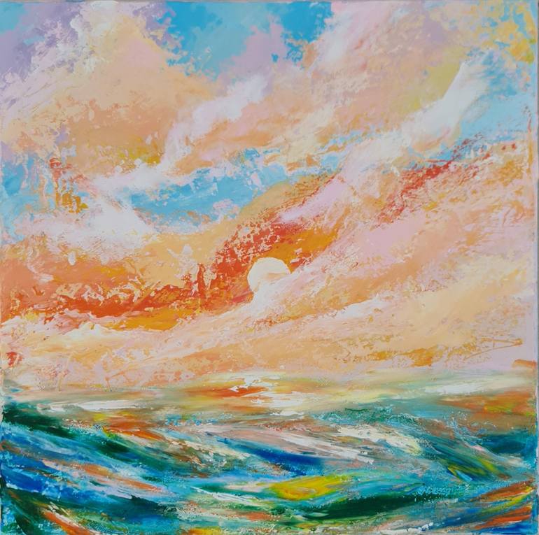 Original Impressionism Seascape Paintings by Eugenia Chicu Touma
