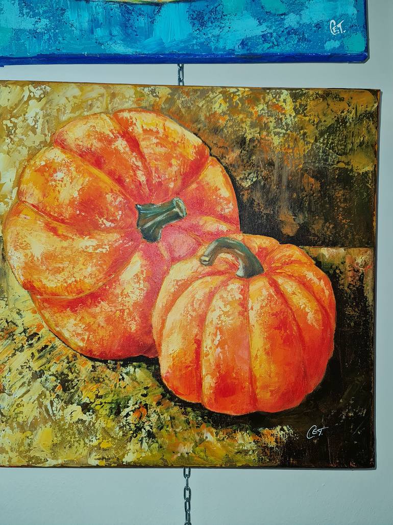 Original Abstract Expressionism Still Life Painting by Eugenia Chicu Touma