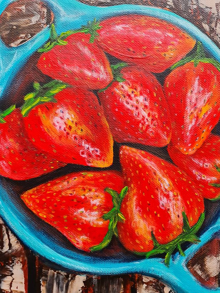 Original Expressionism Food Painting by Eugenia Chicu Touma