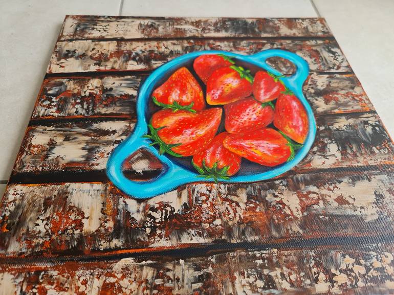 Original Expressionism Food Painting by Eugenia Chicu Touma