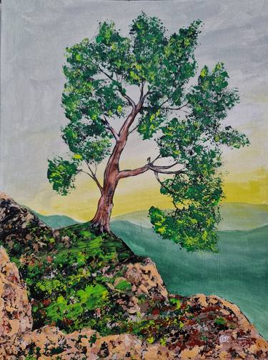 Print of Impressionism Tree Paintings by Eugenia Chicu Touma