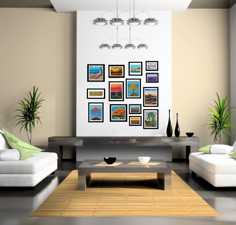 Original Impressionism Tree Painting by Eugenia Chicu Touma