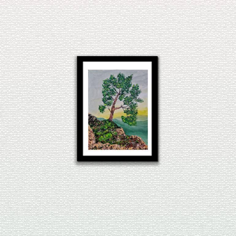 Original Impressionism Tree Painting by Eugenia Chicu Touma