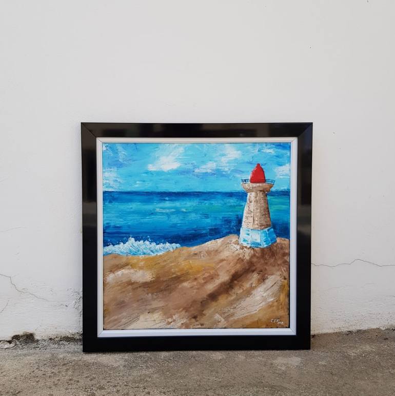 Original Expressionism Seascape Painting by Eugenia Chicu Touma