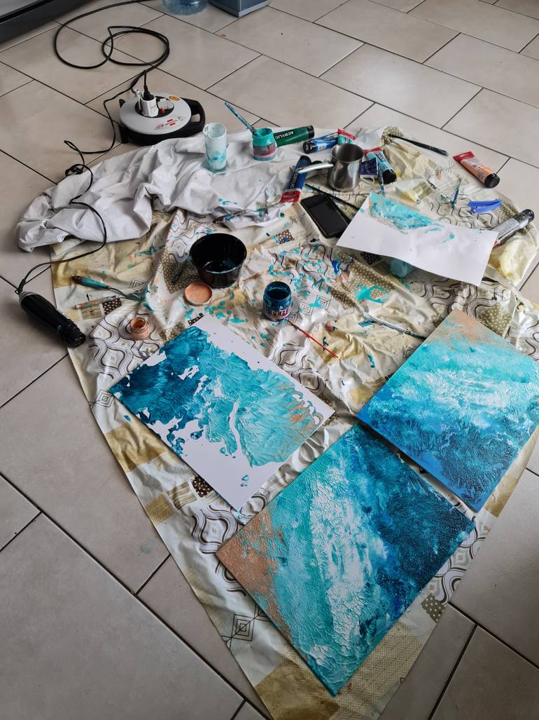 Original Abstract Expressionism Abstract Painting by Eugenia Chicu Touma