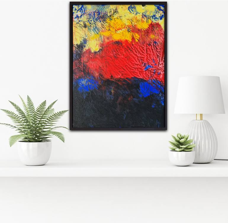 Original Abstract Expressionism Abstract Painting by Eugenia Chicu Touma