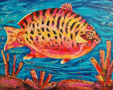 Print of Impressionism Fish Paintings by Eugenia Chicu Touma
