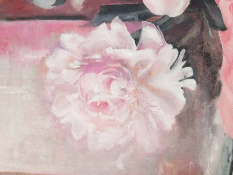 Original Fine Art Floral Painting by Elena Obo
