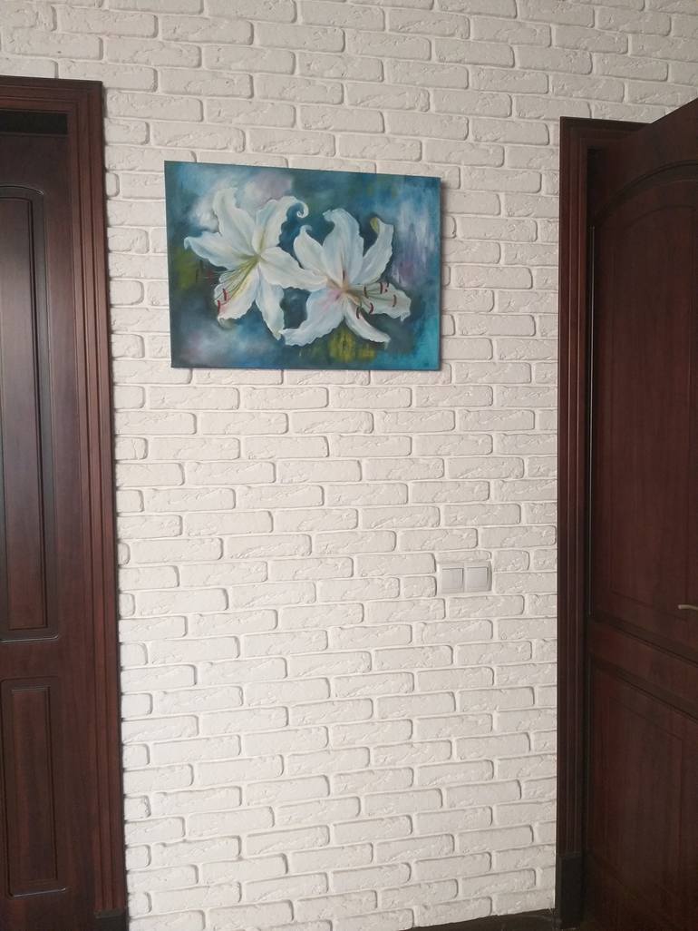 Original Fine Art Floral Painting by Elena Obo