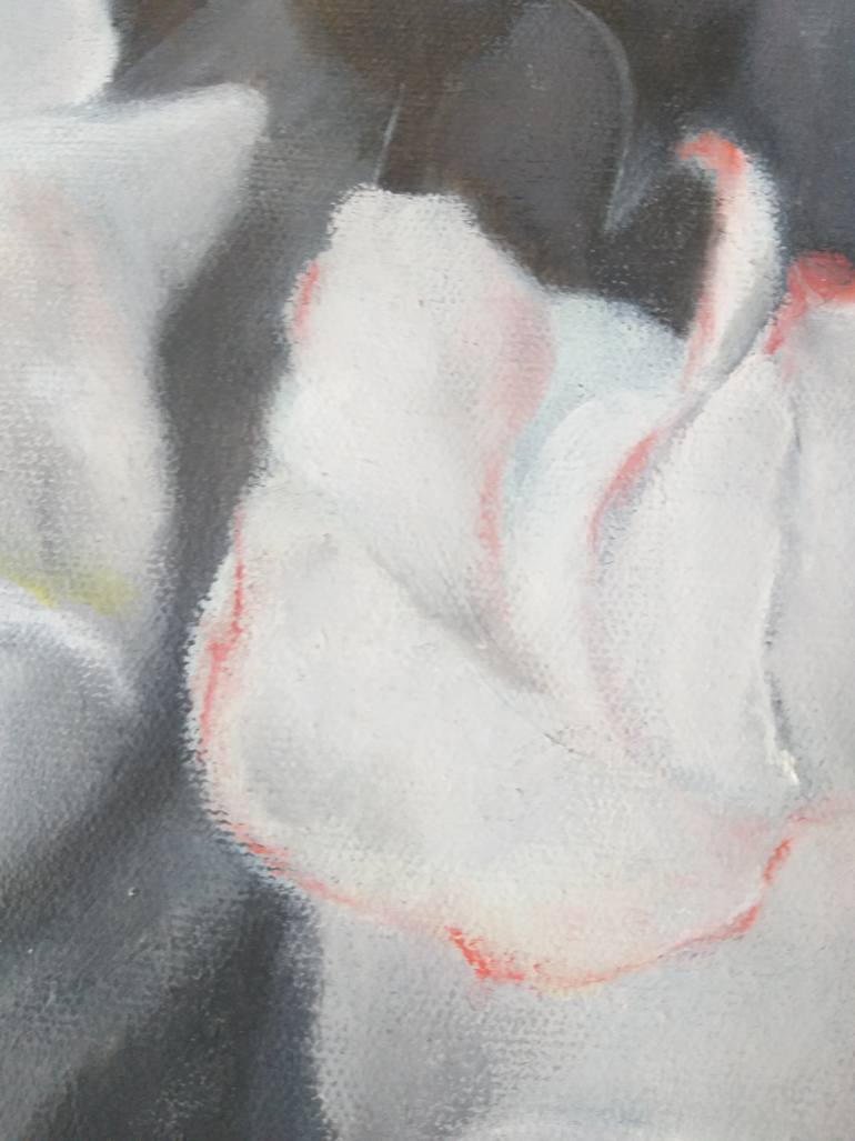 Original Art Deco Floral Painting by Elena Obo