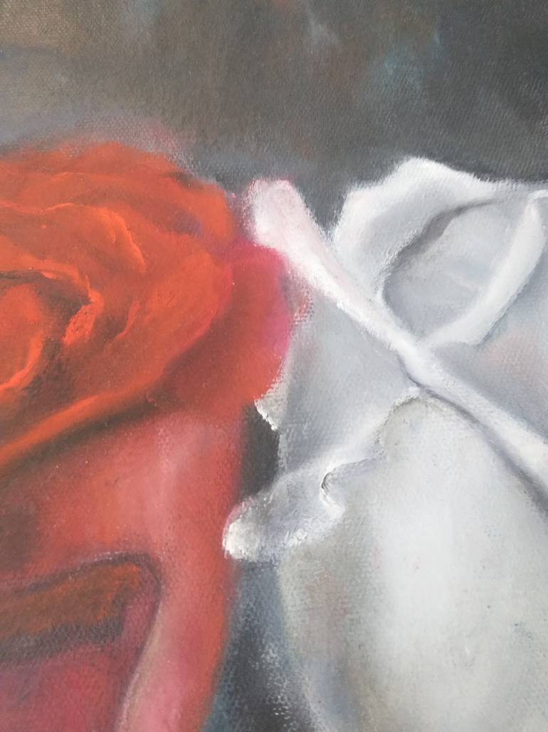 Original Art Deco Floral Painting by Elena Obo