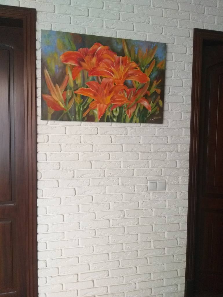 Original Realism Floral Painting by Elena Obo