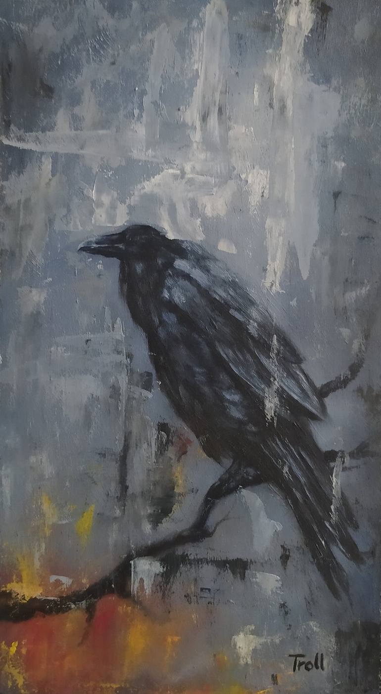 Crow Painting by wojciech Pilarski | Saatchi Art