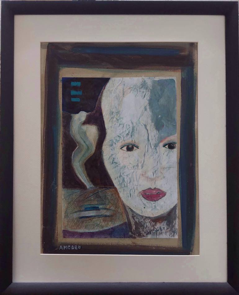 Original Conceptual People Painting by Gianfranco Amodeo