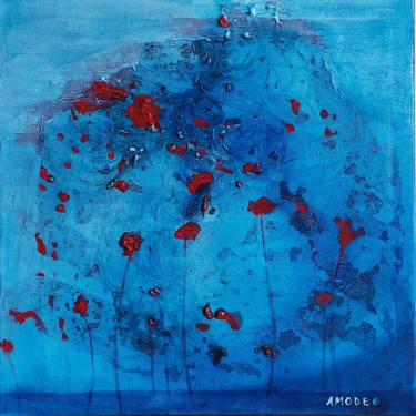 Original Abstract Expressionism Botanic Paintings by Gianfranco Amodeo