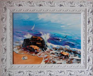 Original Impressionism Beach Paintings by Valentin Dimura