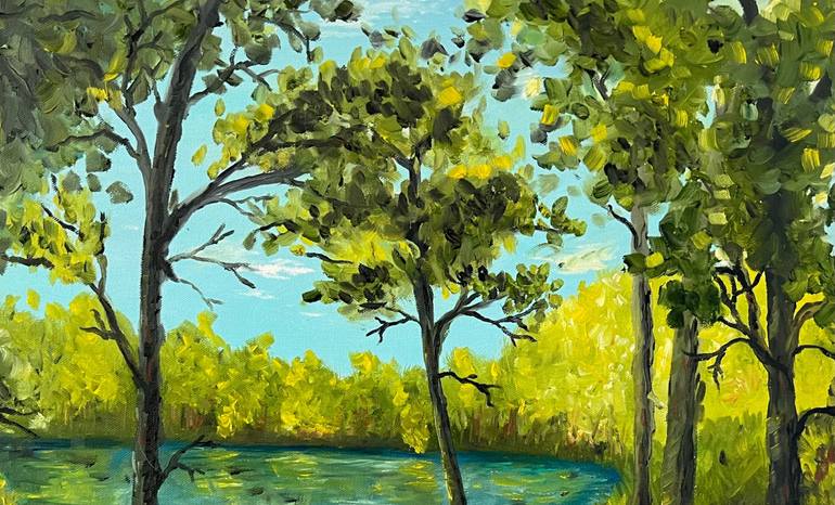 Original Expressionism Landscape Painting by Grace Johnson