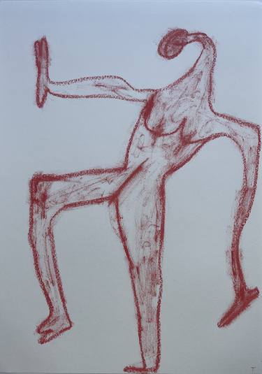 Original Expressionism Body Drawings by Tetiana Odegova-Nebogatykh