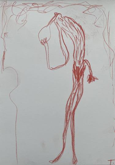 Original Figurative Body Drawings by Tetiana Odegova-Nebogatykh