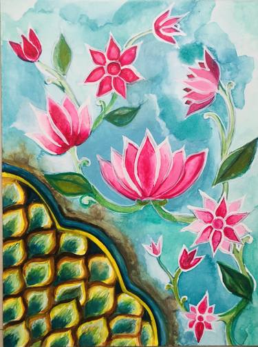 Original Folk Botanic Paintings by Scarlet Sanghavi