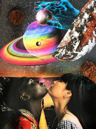 Print of Outer Space Collage by Yvonne Coleman-Burney