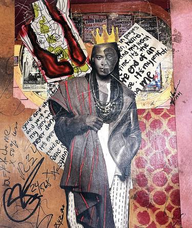 Original Impressionism Graffiti Collage by Yvonne Coleman-Burney