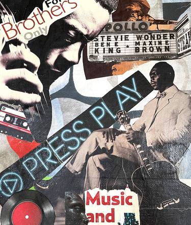 Original Modern Music Collage by Yvonne Coleman-Burney