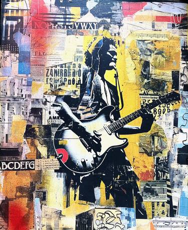 Print of Street Art Music Collage by Yvonne Coleman-Burney