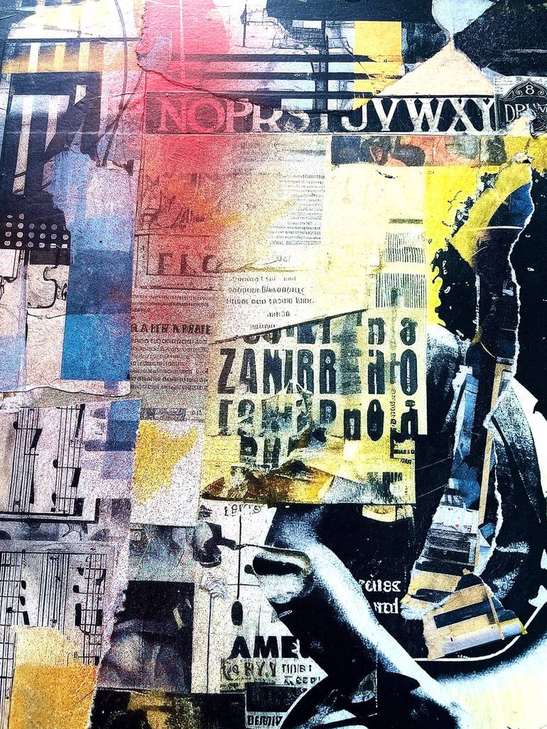 Original Contemporary Music Collage by Yvonne Coleman-Burney