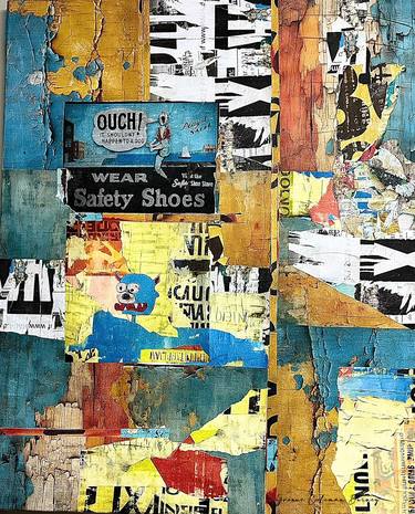 Original Contemporary Graffiti Collage by Yvonne Coleman-Burney