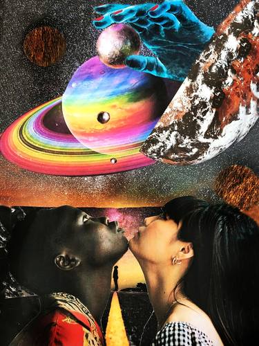 Original Conceptual Outer Space Collage by Yvonne Coleman-Burney