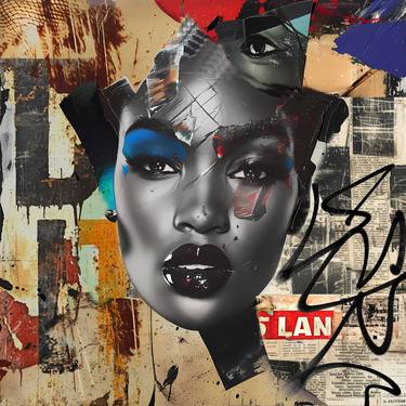 Original Contemporary People Mixed Media by Yvonne Coleman-Burney