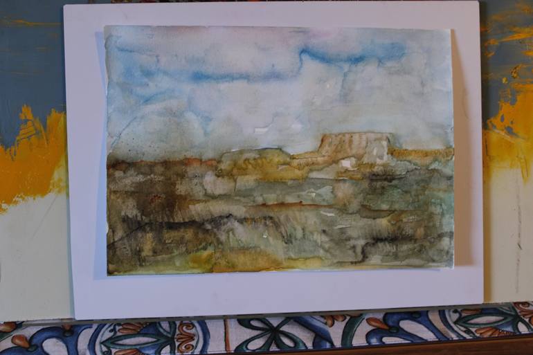 Original Abstract Landscape Painting by Olesya Rosani