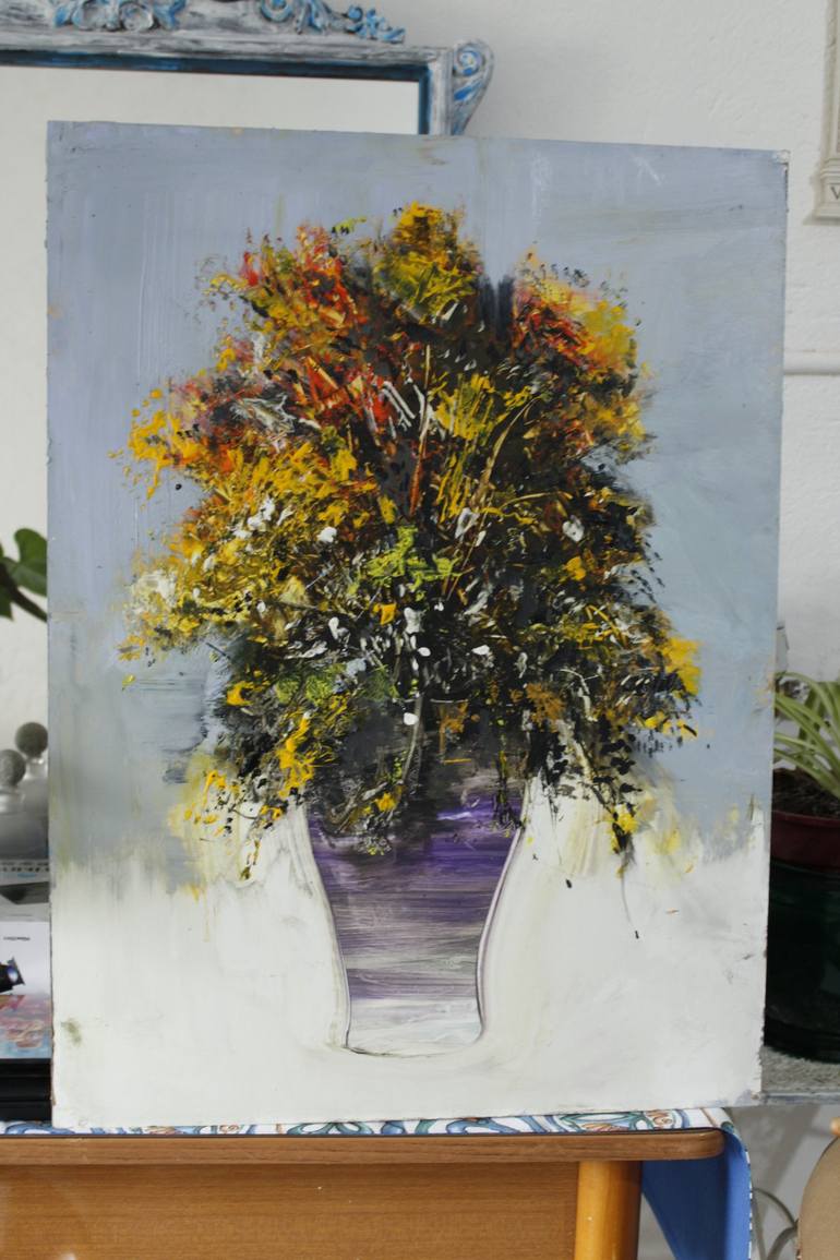 Original Floral Painting by Olesya Rosani