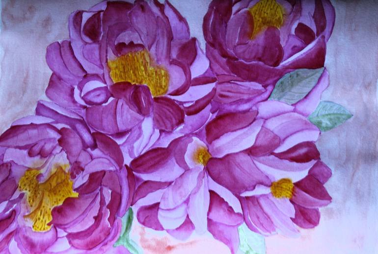 Original Floral Painting by Olesya Rosani