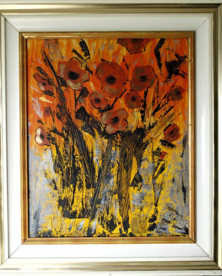 Original Abstract Botanic Painting by Olesya Rosani