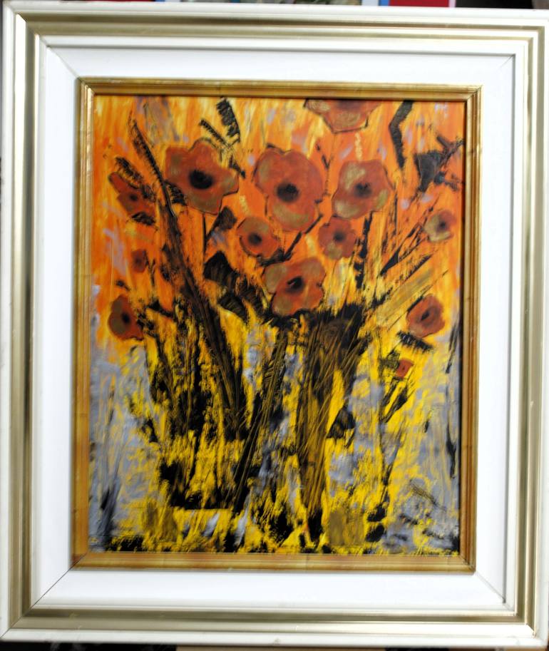 Original Abstract Botanic Painting by Olesya Rosani