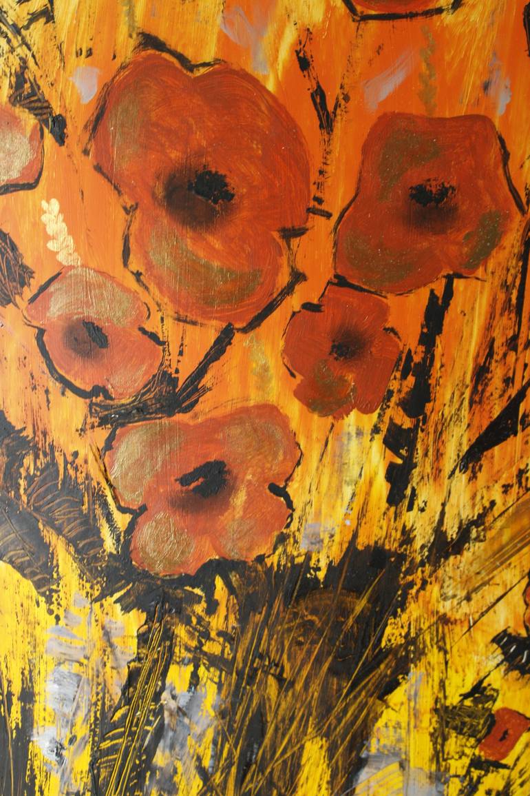 Original Abstract Botanic Painting by Olesya Rosani