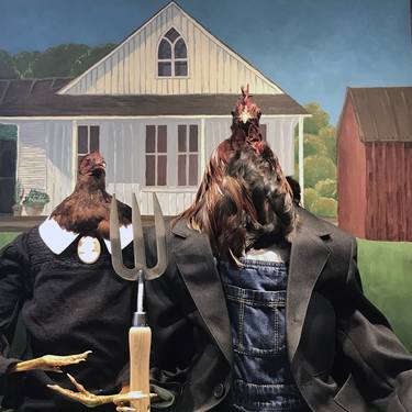 Barnyard Gothic - After Grant Wood thumb