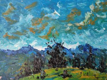 Original Abstract Landscape Paintings by Robert Mojsov