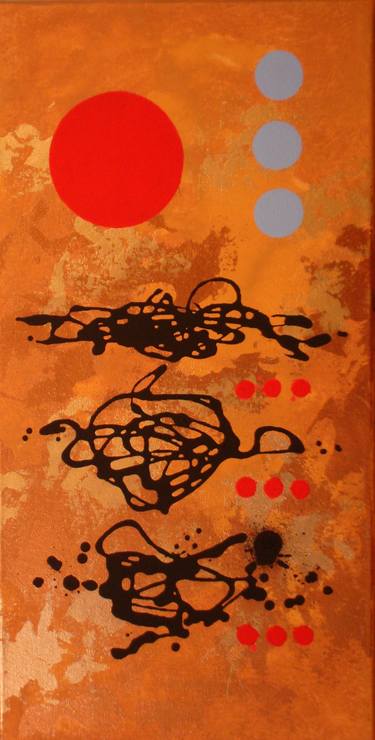 Original Conceptual Abstract Painting by JOHN LEININGER