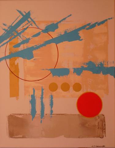 Original Conceptual Abstract Painting by JOHN LEININGER