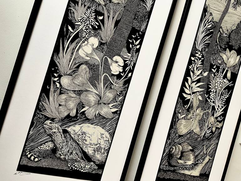Original Illustration Botanic Drawing by William Butcher